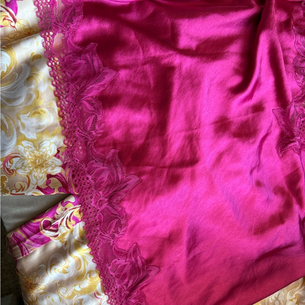 Soma Pink and Gold Paisley Pajama Pants and cami. - Picture 3 of 7